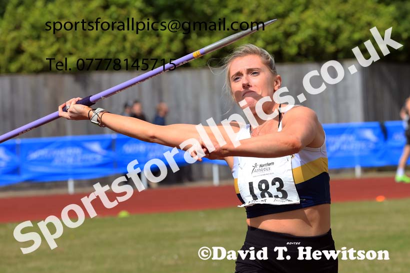 Senior Womens javelin, 2024 Northern Senior and Under-20s Track and Field Champs, Middlesbrough.  Photo: David T. Hewitson/Sports for All Pics